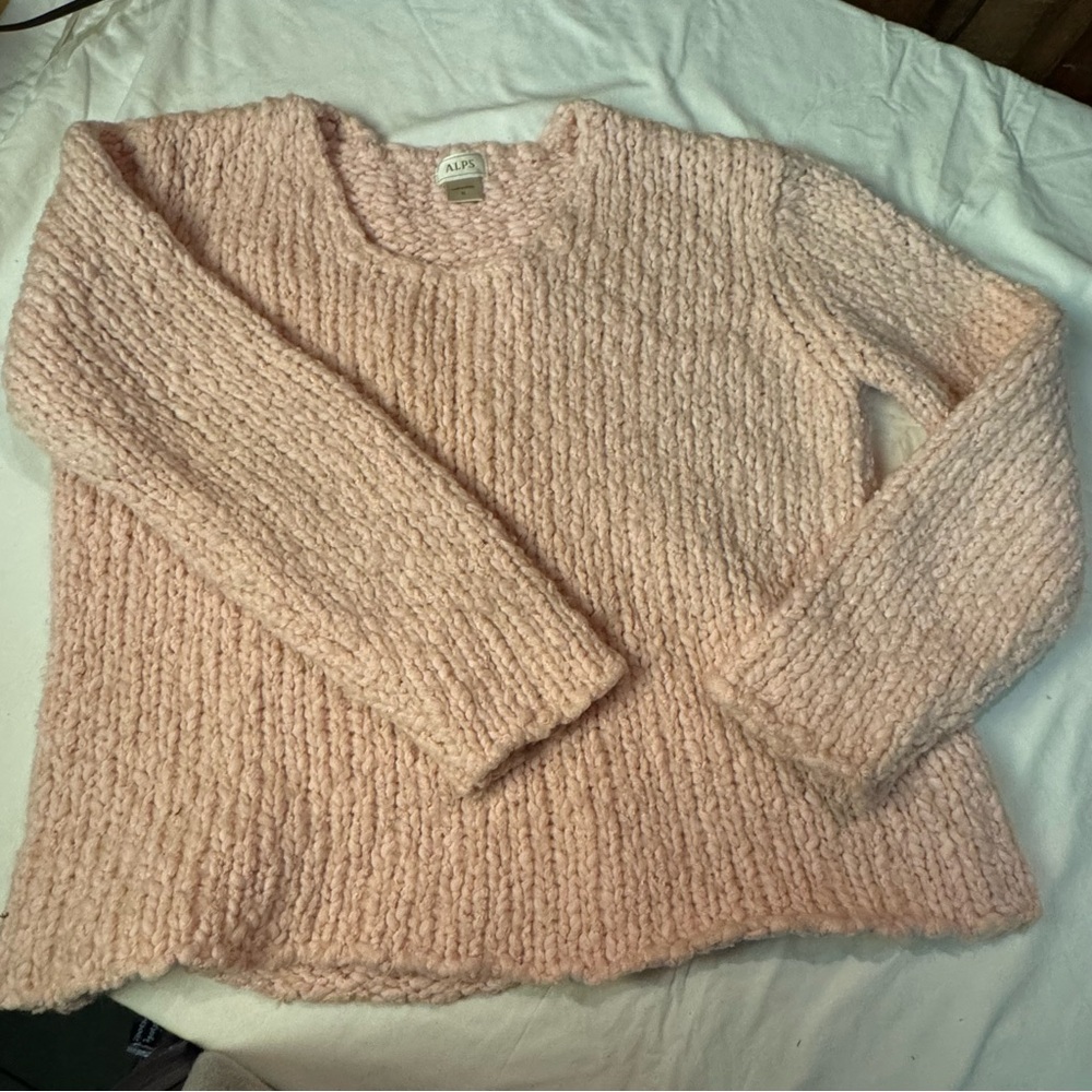 Women's Soft Pink Chunky Knit Sweater EXTRA SOFT